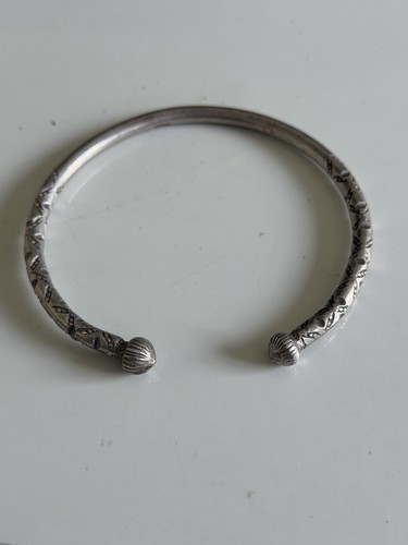 Solid silver men torque - silver,