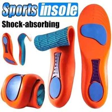 WORK BOOTS ORTHOTIC FOOT ARCH HEEL SUPPORT SHOE INSERTS MASSAGING GEL INSOLES