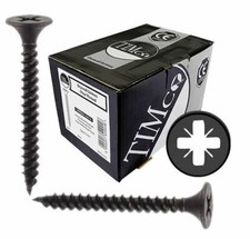 BLACK BUGLE HEAD DRYWALL FINE THREADED SCREWS DRYLINING WOOD FRAMEWORK STUD WALL