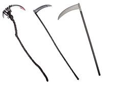 Grim Reaper Scythe Adults Halloween Prop Weapon Ghost Ghoul Fancy Dress Costume