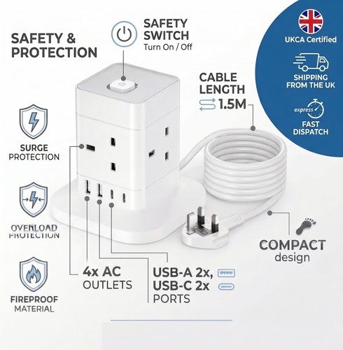 Extension lead with usb - lead,