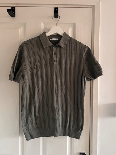 Zara men ribbed knit polo - zara,