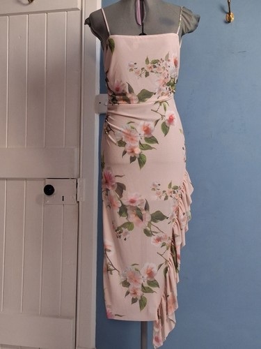 Zara floral print ruffle midi - zara,
