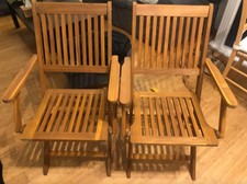 Wooden Garden Chairs Set 2