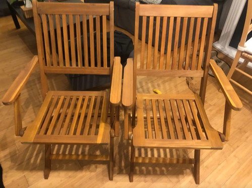 Wooden garden chairs set - chairs, 2