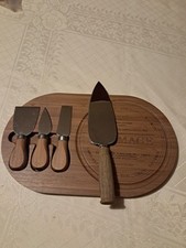 Wood Cheese Board with Knives