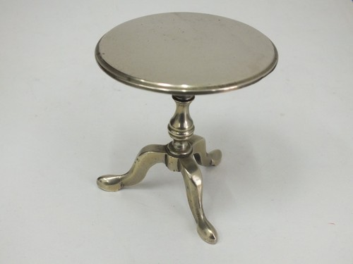 Antique nickel silver candle - antique,