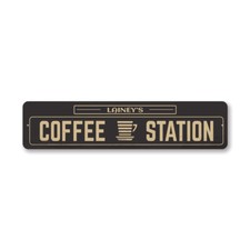 Custom Coffee Bar Metal Sign