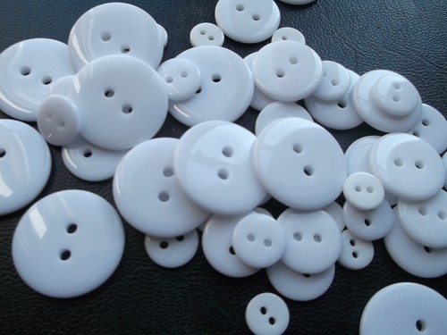 White plain round - plain,