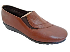 TLC BROWN LEATHER LADIES FLAT