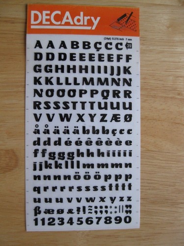 Decadry rub letters - x, &