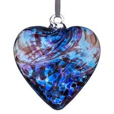 Sienna glass heart hanging - glass,