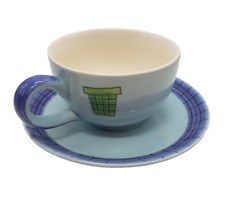 Whittard Of Chelsea Cup And Saucer Blue & Green Hand Painted Collectable