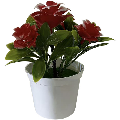 Artificial rose pot plastic - pot,