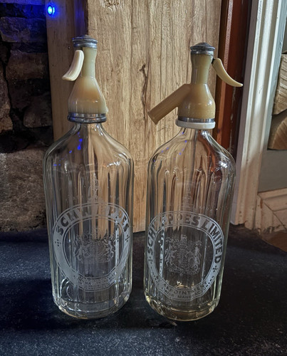 Schweppes glass soda - glass, siphon