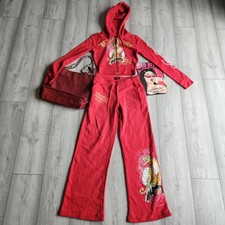 Ed Hardy Red Tiger Tattoo Tracksuit Don Ed Hardy Y2K Streetwear Set Size S