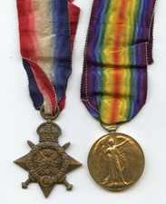 WW1  1914 Mons Star & Victory