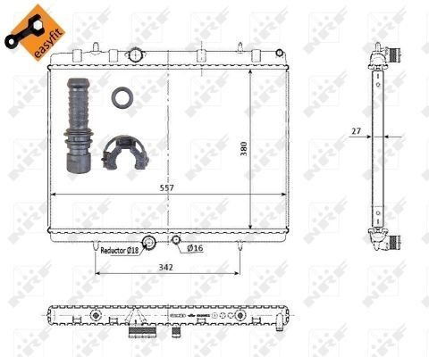 Nrf radiator for - citroen, c5