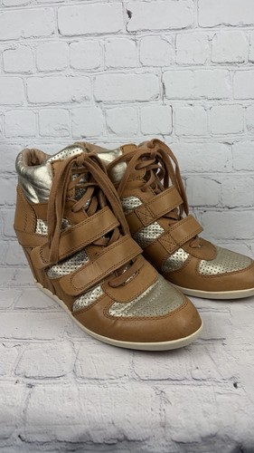 Ash bowie wedge sneakers tan - sneakers,