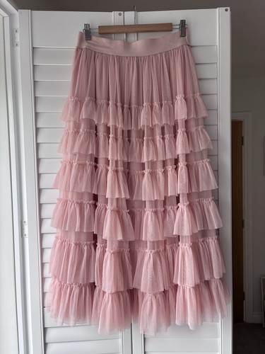 Boden pink tiered tulle ruffle - tulle,