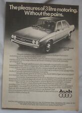 1975 Audi 100GL Special Original advert No.1