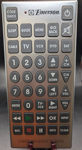 Emerson jumbo universal vcr - universal, tv