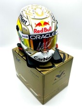 F1 Red Bull Max Verstappen Signed 2022 1:2 Mini Helmet with HANS III Device