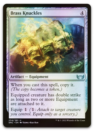 Brass knuckles 234 - brass, (foil)