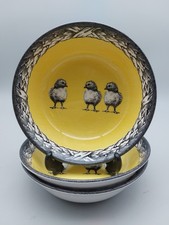 Royal Stafford Carl Dodsley Chick's x 3 Bowls 23cm Diameter (M25×1)