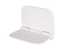 Classic White Wall Mounted Shower Seat Fold Away Easy Clean - Max 160kg 25 Stone