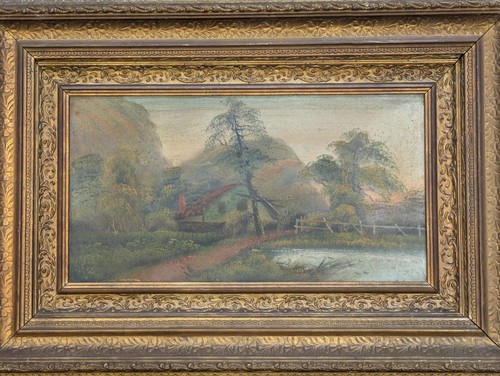 Antique 19th original oil - c,
