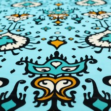 Blue ikat upholstery - upholstery, fabric