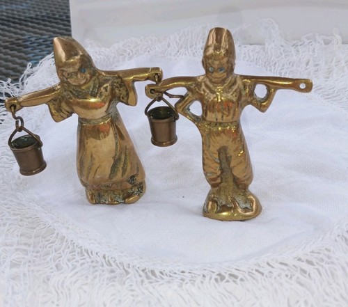Vintage brass pesant figurines - pesant,
