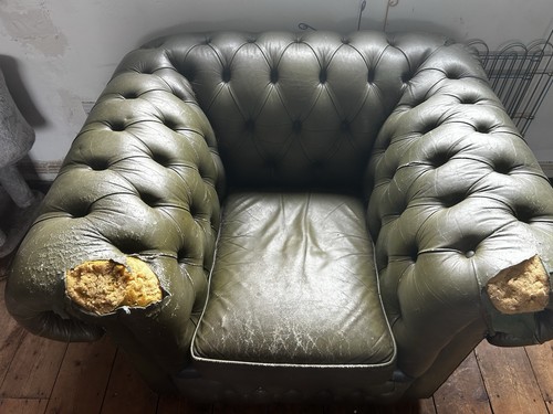 Green chesterfield button - green,