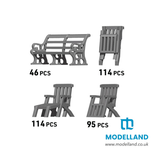 Titanic 350 furniture - 1:350, set