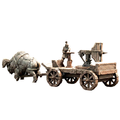 Domani war wagon with yak - war,