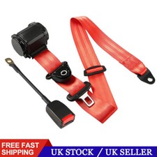Retractable 3 Point Safety Seat Belt Straps Car Vehicle Adjustable Belt Kit