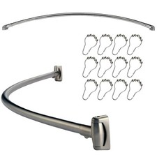 CHROME CURVED S/S SHAPED BATH