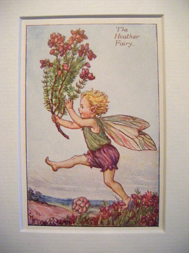 Vintage flower fairies print - flower, &