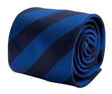 Frederick Thomas royal blue dark blue navy barber striped classic school men tie