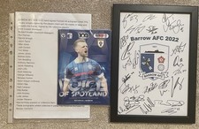 Barrow AFC 2022/23 Signed Frame And Programme From Match Rochdale Vs Barrow