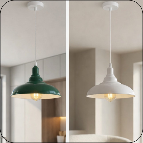 Industrial metal pendant - metal,