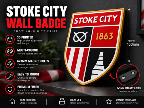 Stoke city printed wall - 3d,