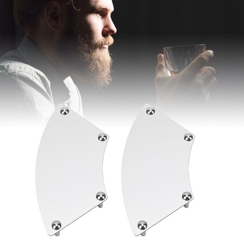 2pcs stainless steel mustache - steel,
