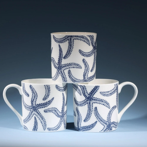 Starfish bone china mug - china,