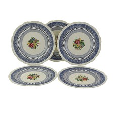 Royal Cauldon, 5 X 11inch Dinner Plates, Floral Moulded