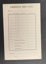 Lochgelly Golf Club Score Card