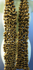 Hand Knitted Sirdar Salsa Ruffle Scarf in Brown/Gold