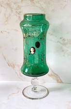 Vintage cameo vase emerald - cameo,