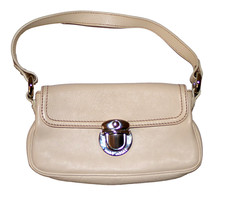 MARC JACOBS Small Cream Leather Bag with Top Handle in Good Condition